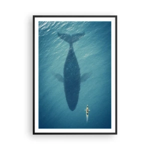 Affisch i svart ram - Möte på havet - 70x100 cm