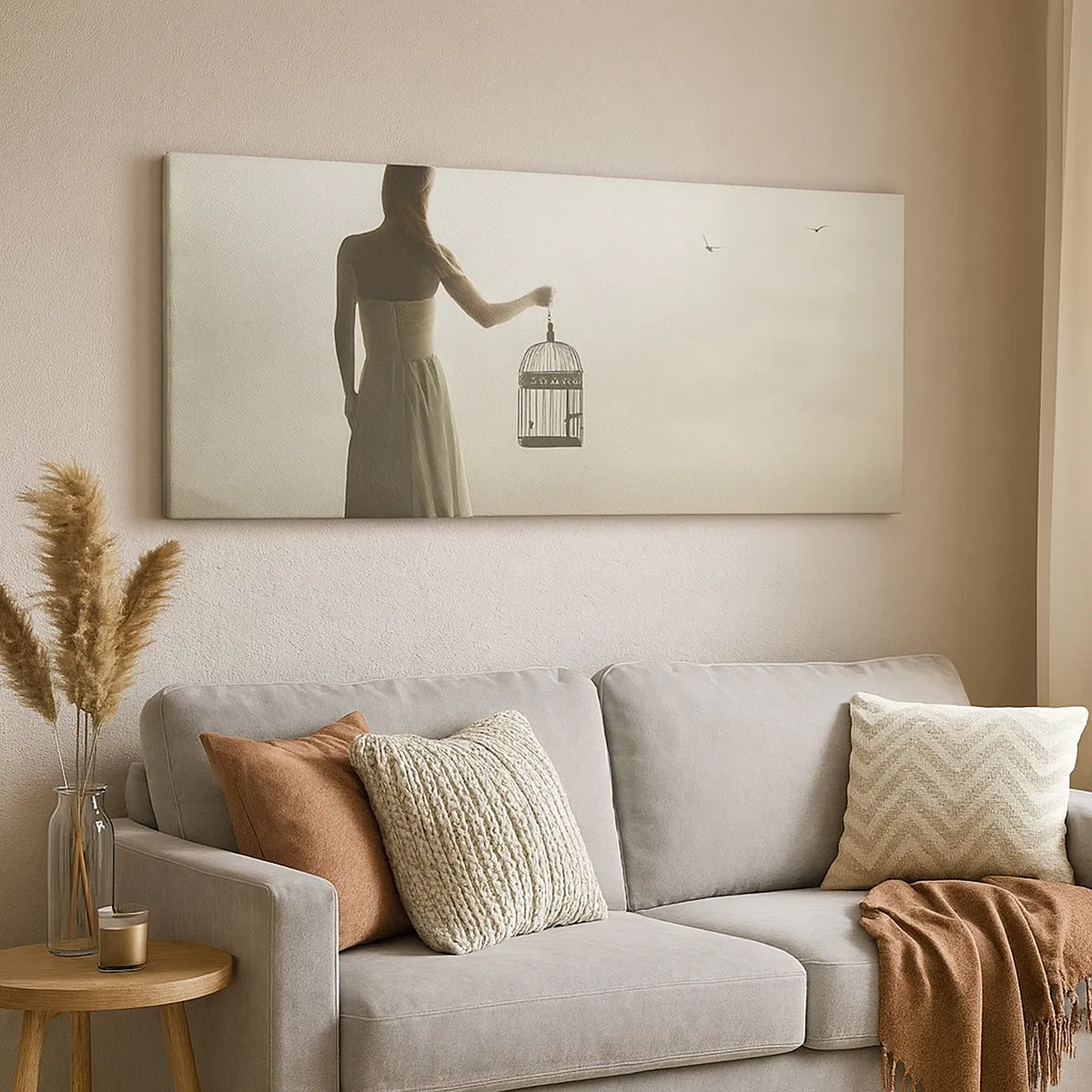 Canvastavla - Bild på duk - Var fri - 30x30 cm