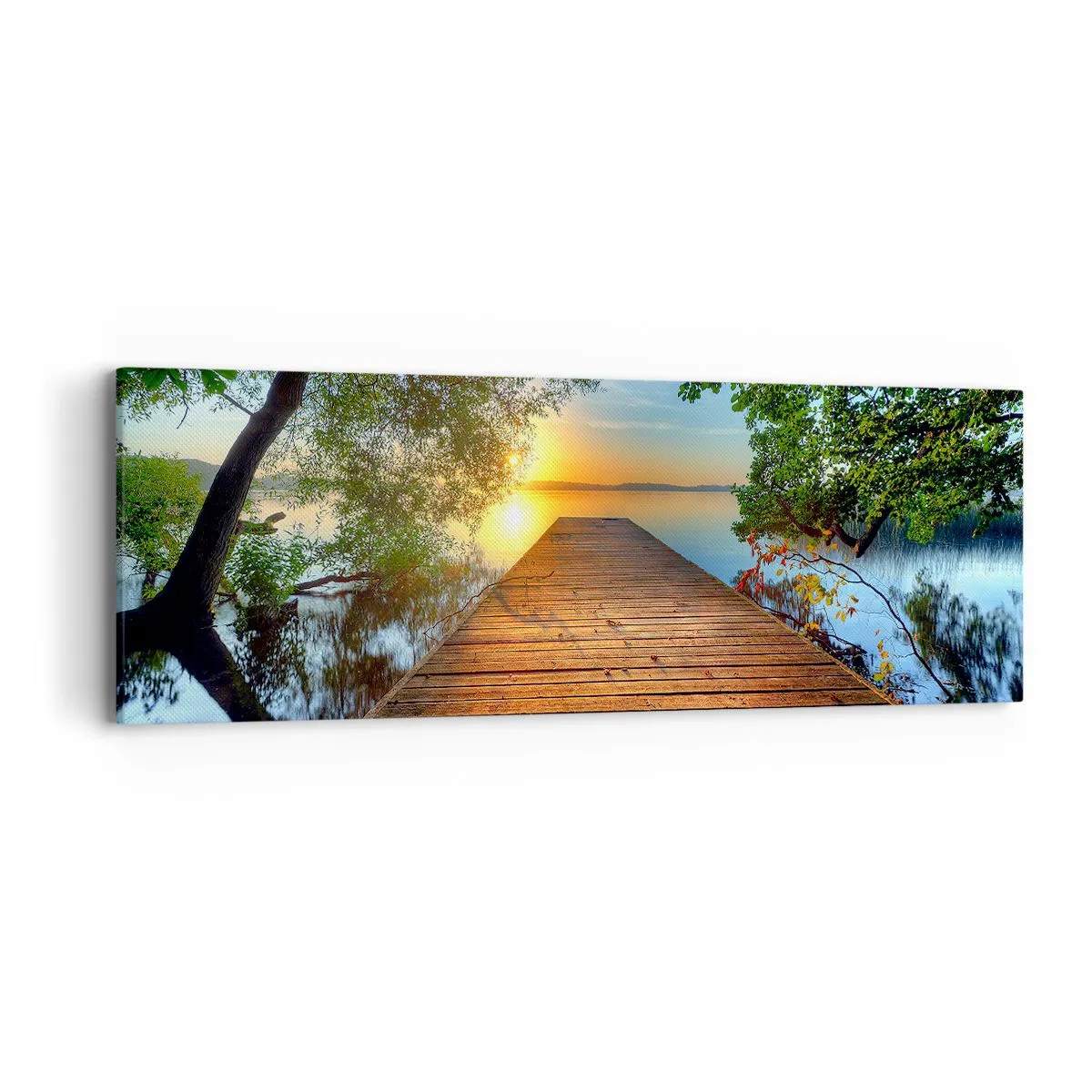 Canvastavla - Bild på duk - Sakta ner, sätt dig - 90x30 cm