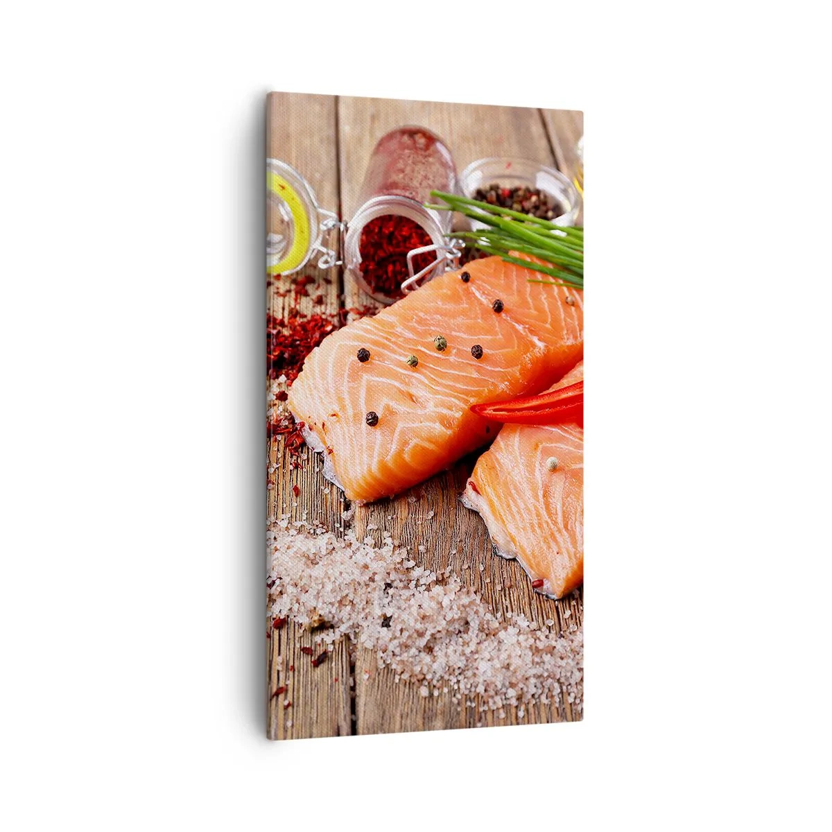 Canvastavla - Bild på duk - Norskt äventyr i köket - 55x100 cm