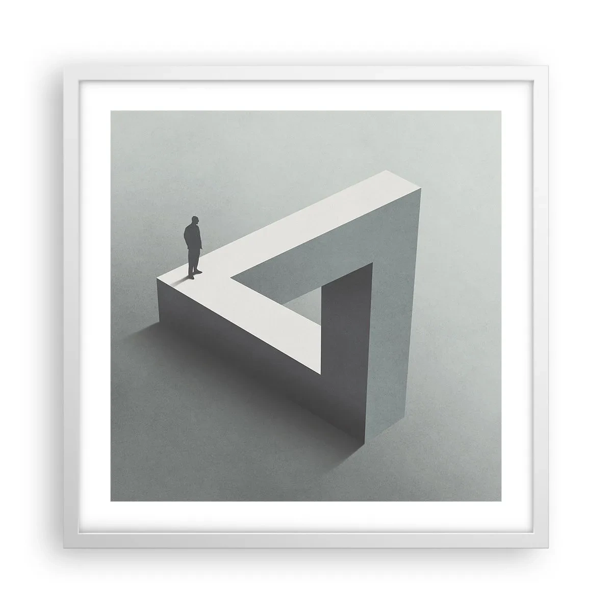 Affisch i vit ram - Och ändå möjligt - 50x50 cm