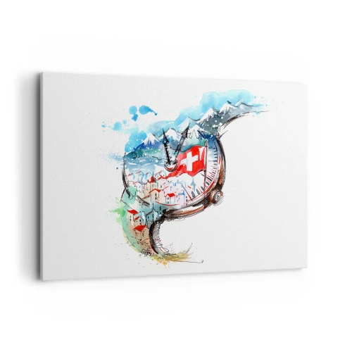 Canvastavla - Bild på duk - Schweiz anda - 100x70 cm