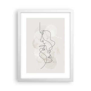 Affisch i vit ram - Tilltrasslade i famn - 30x40 cm