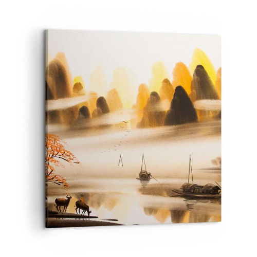 Canvastavla - Bild på duk - Längre bort än Fjärran Östern - 50x50 cm