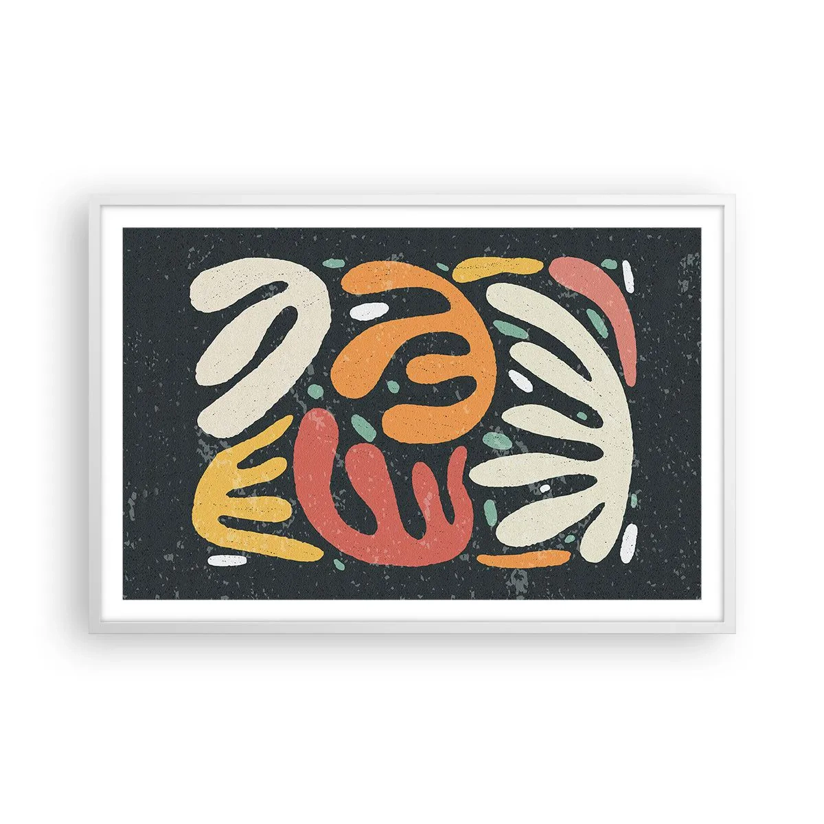 Affisch i vit ram - Komposition - Jag tar snart tag i dig  - 91x61 cm