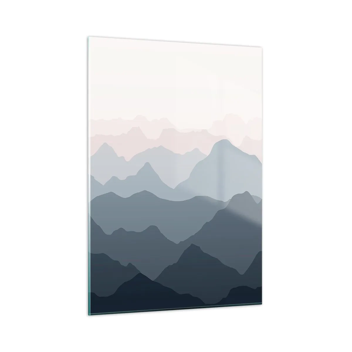 Glastavla - Bild på glas - Fjällens vågor - 50x70 cm