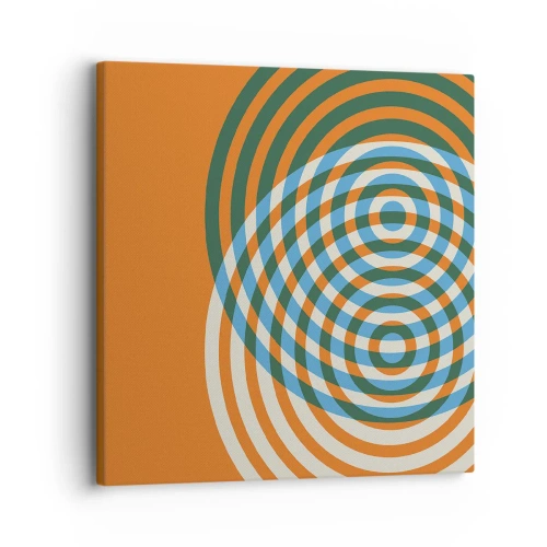 Canvastavla - Bild på duk - Abstrakt cirkulär variation - 30x30 cm