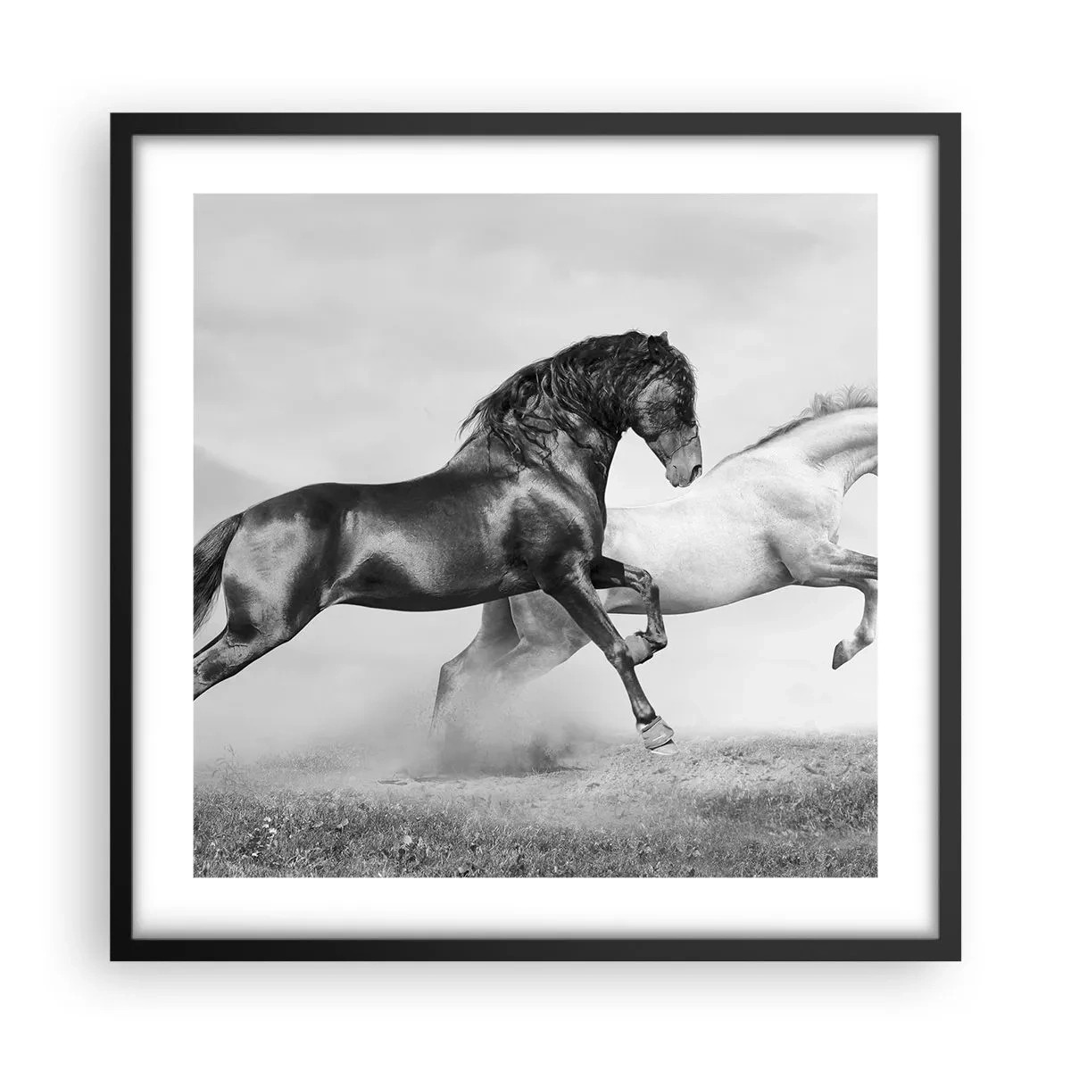 Affisch i svart ram - Änglar och demoner - 50x50 cm