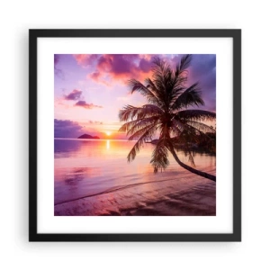 Affisch i svart ram - Lugnt enda fram till horisonten - 40x40 cm