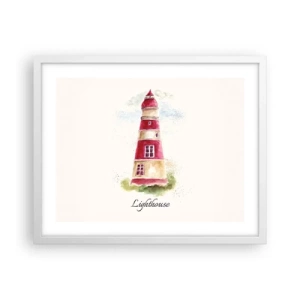 Affisch i vit ram - Det är alltid något väder - 50x40 cm