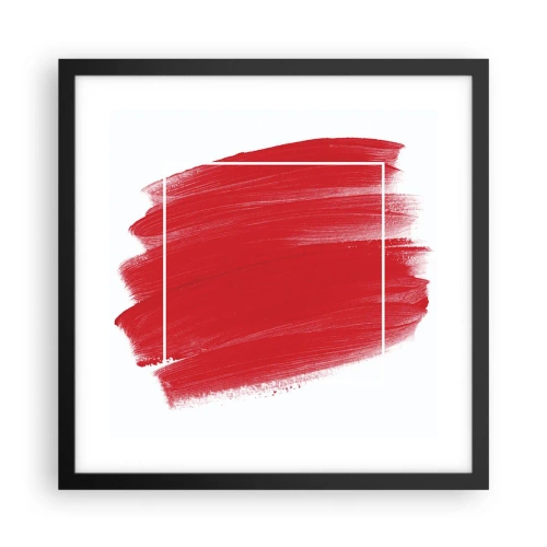 Affisch i svart ram - Utanför ramen - 40x40 cm