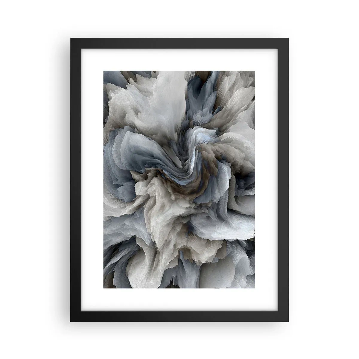 Affisch i svart ram - Sten och blomma - 30x40 cm