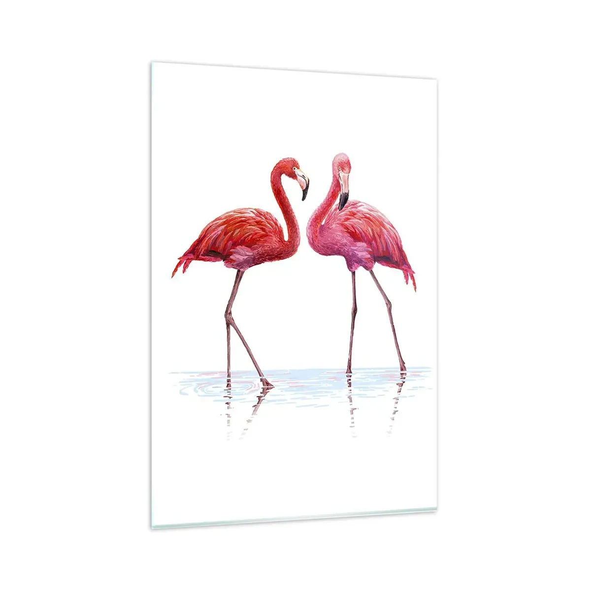 Glastavla - Bild på glas - Rosa rendez-vous - 80x120 cm
