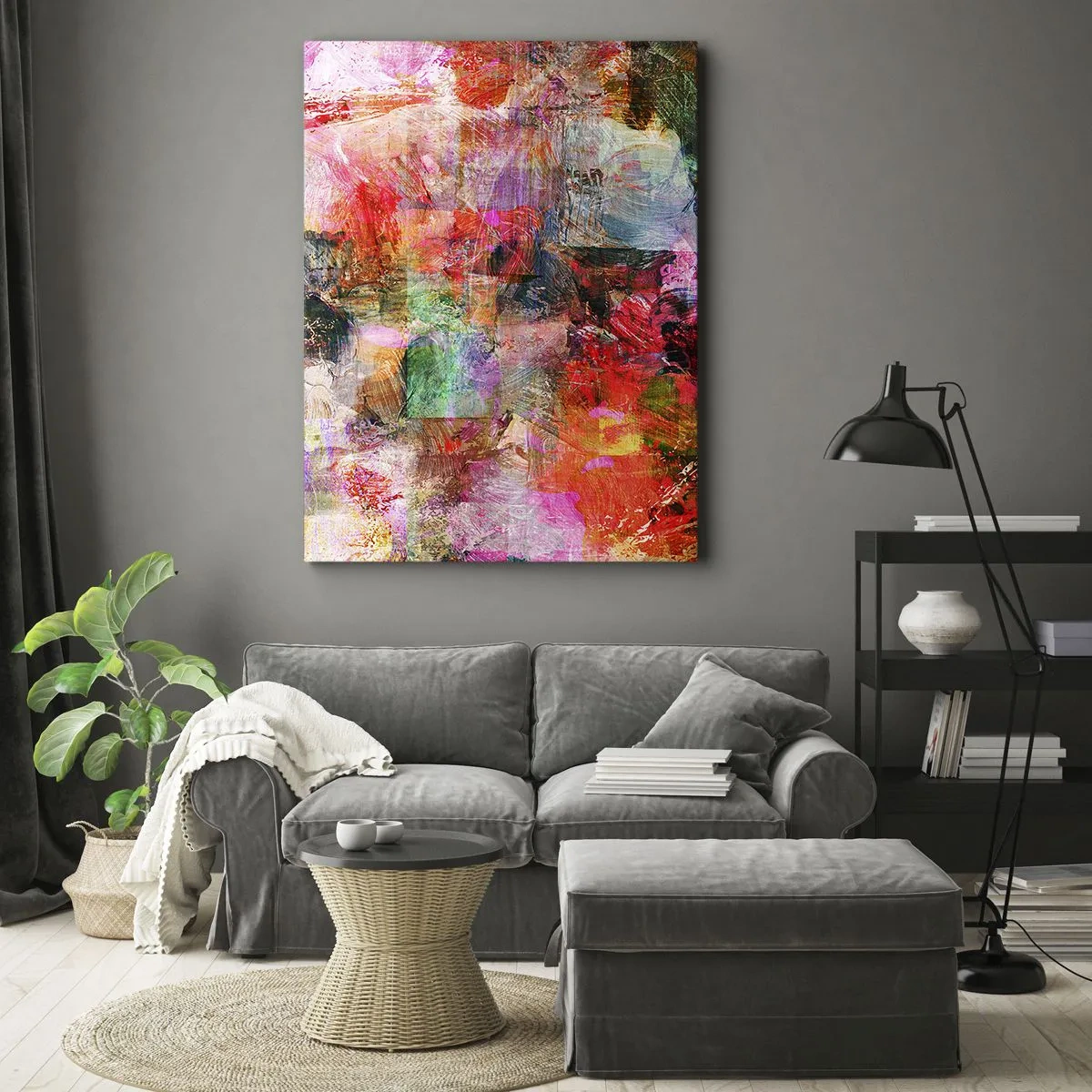 Canvastavla - Bild på duk - En resa genom det rosa - 80x120 cm