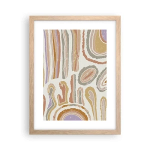 Affisch i ram av ljusek - Färgglada tvärsnitt - 30x40 cm