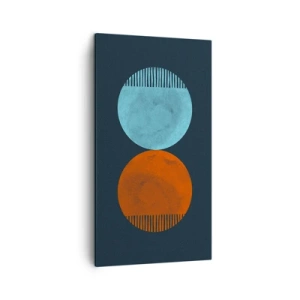 Canvastavla - Bild på duk - Endast geometri? - 45x80 cm