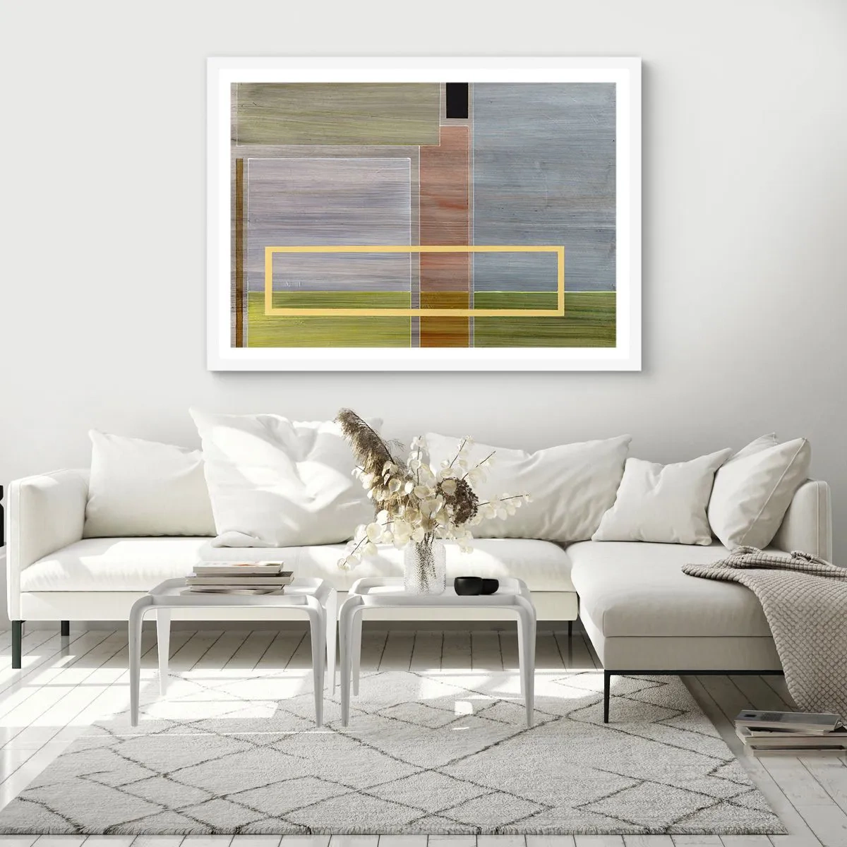 Affisch i vit ram - Rakt och lugnt - 40x30 cm