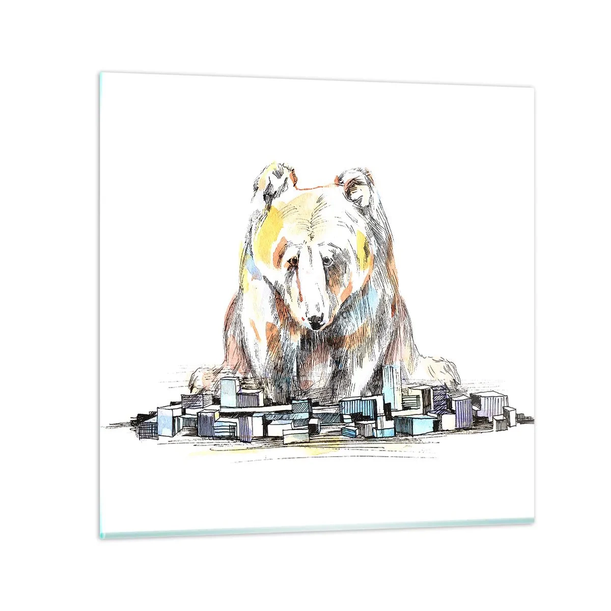 Glastavla - Bild på glas - Hur kan man leva på det viset? - 40x40 cm