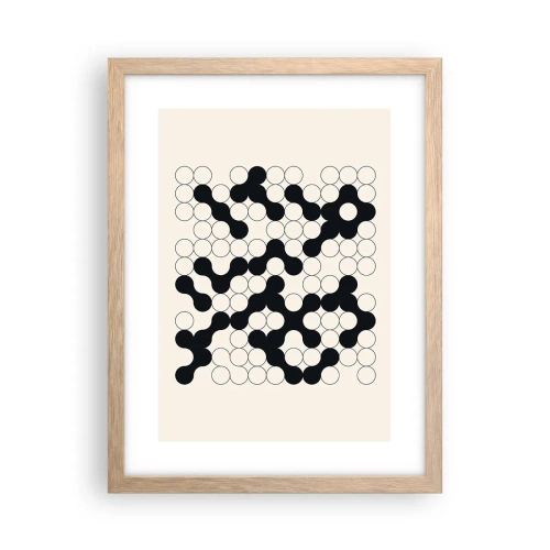 Affisch i ram av ljusek - Kinesiskt spel - variation - 30x40 cm