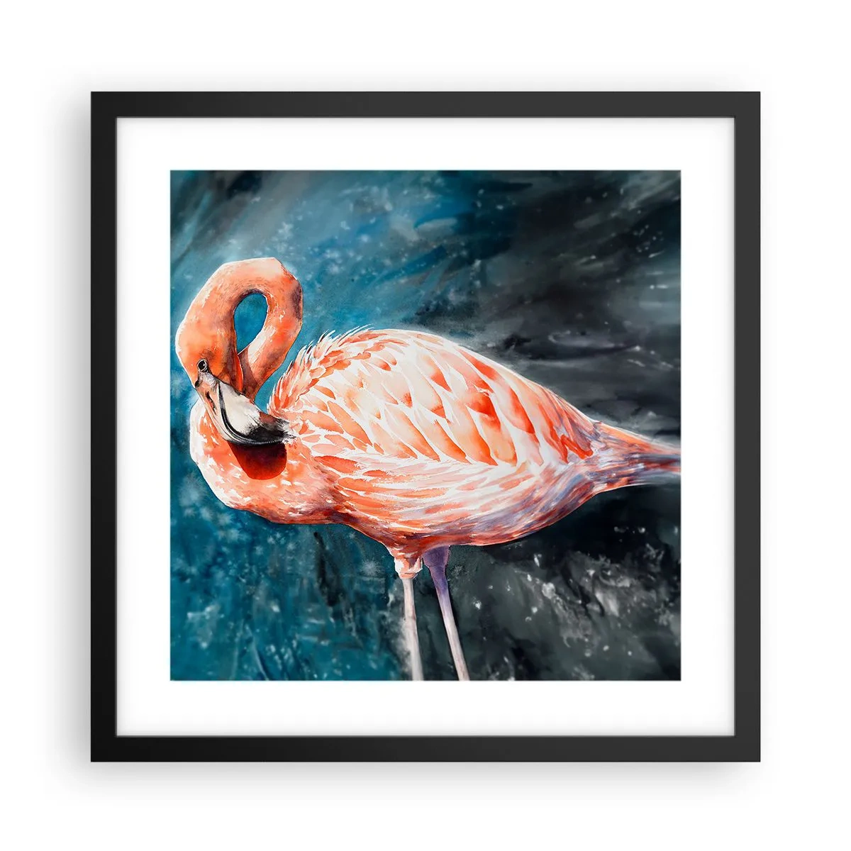 Affisch i svart ram - Dekorativt till sin natur - 40x40 cm