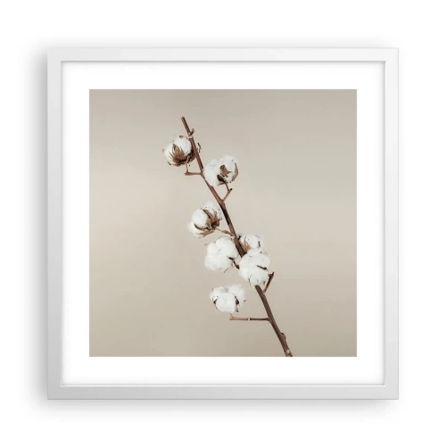 Affisch i vit ram - Hos mjukhetens källa - 40x40 cm