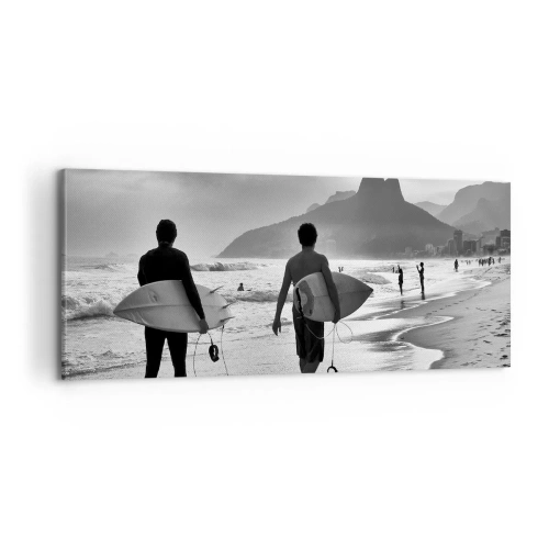 Canvastavla - Bild på duk - Samba för en våg - 100x40 cm