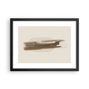 Affisch i svart ram - Grå blåst - 40x30 cm