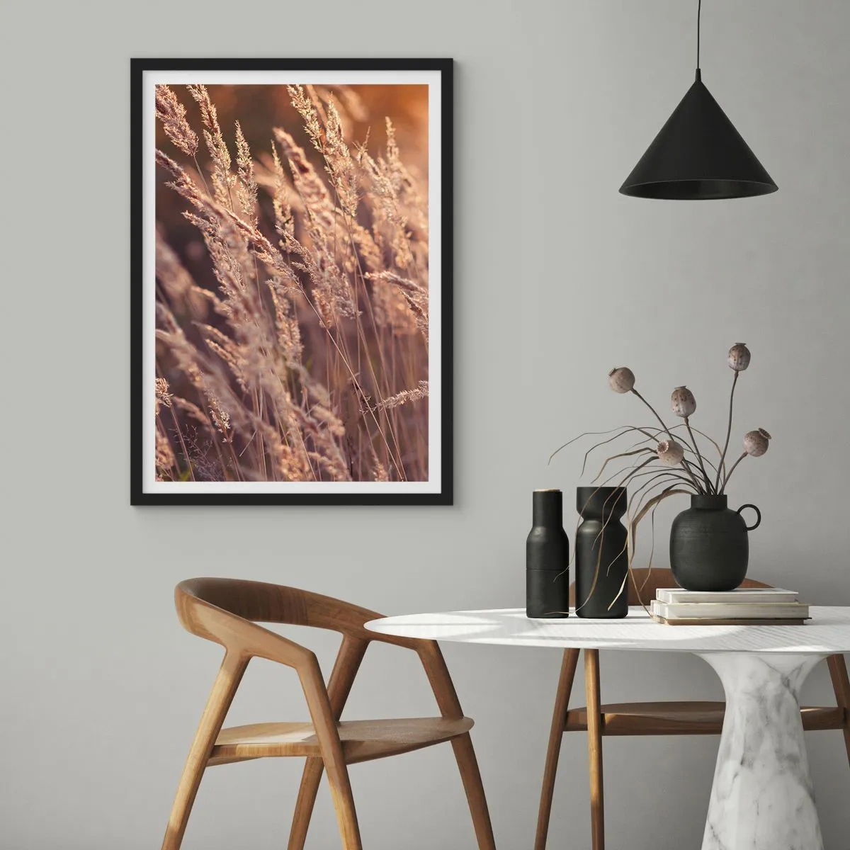 Affisch i svart ram - Redo att välkomna hösten - 61x91 cm