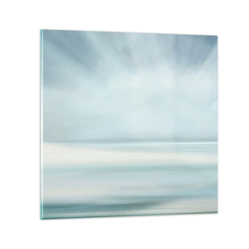 Glastavla - Bild på glas - Fred hela vägen till horisonten - 50x50 cm