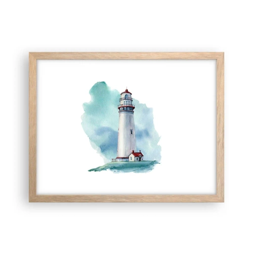 Affisch i ram av ljusek - Milda syster av det blåa - 40x30 cm