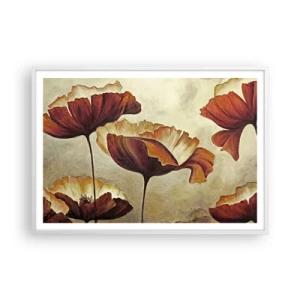 Affisch i vit ram - Ängsblommor - 100x70 cm