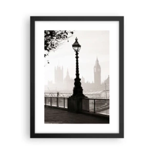 Affisch i svart ram - Morgon i London - 30x40 cm