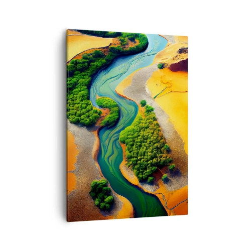 Canvastavla - Bild på duk - Livgivande flod - 50x70 cm