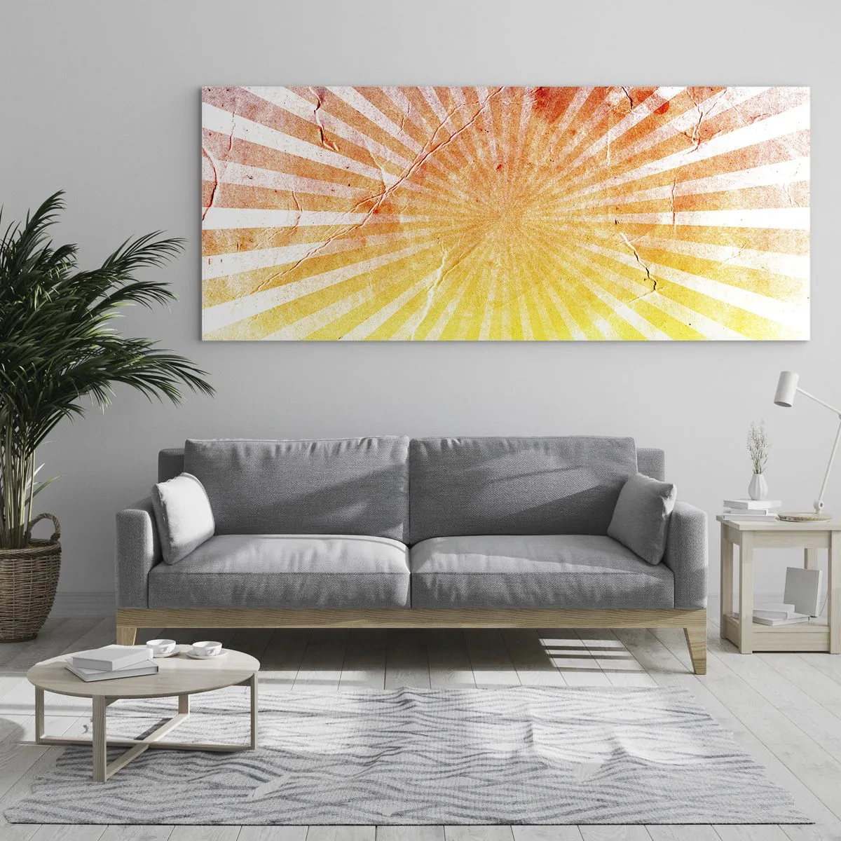 Glastavla - Bild på glas - Solupp- och nedgångar - 120x50 cm