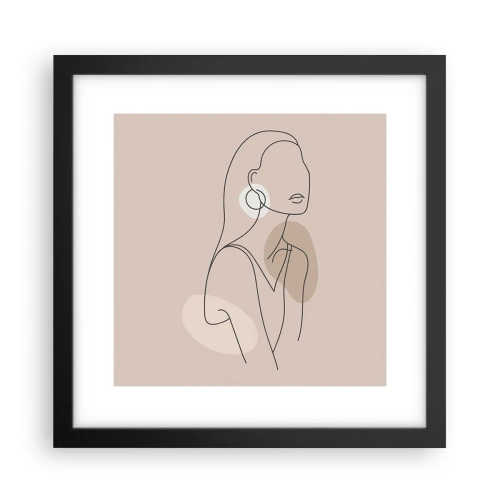 Affisch i svart ram - Flickaktighetens ikon - 30x30 cm