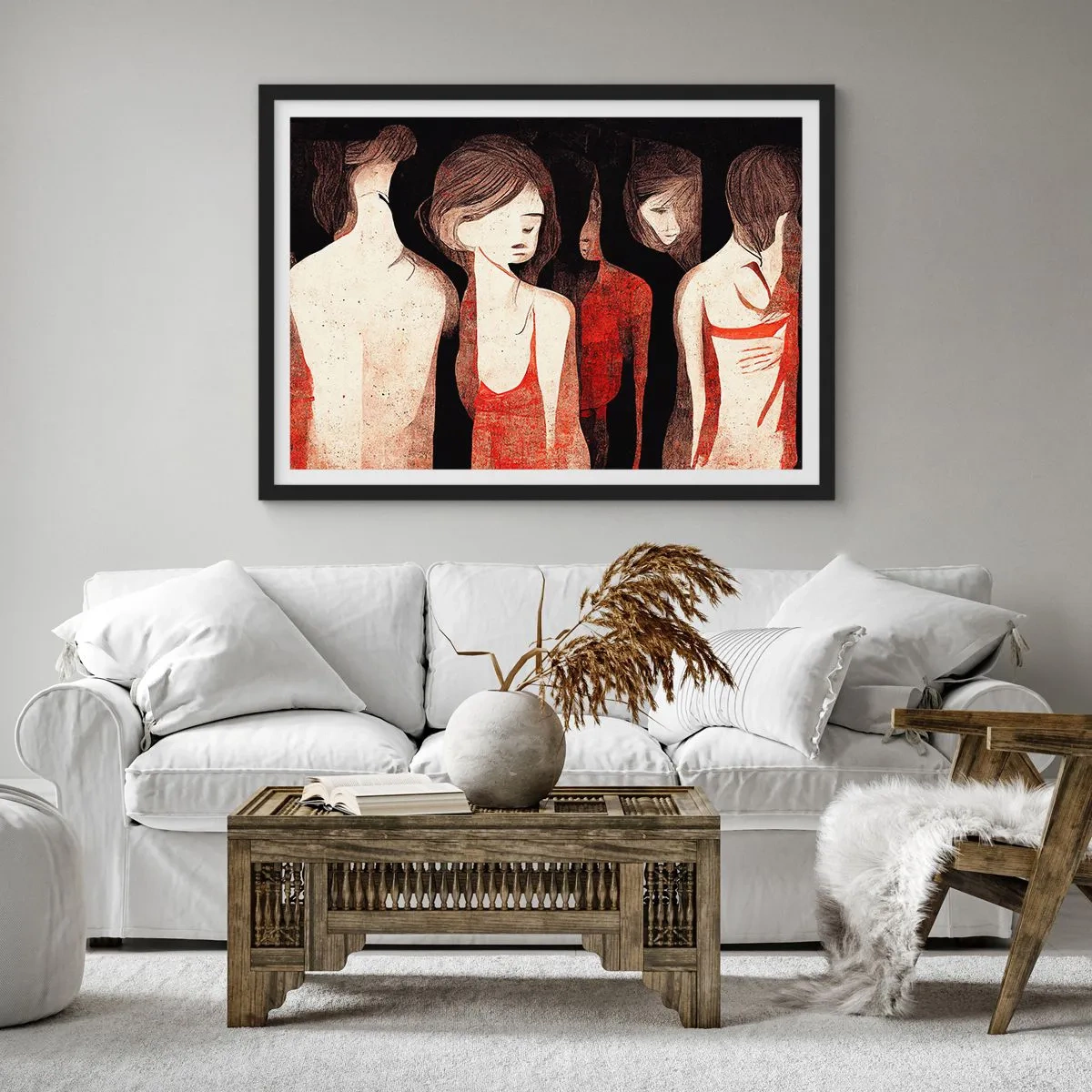Affisch i svart ram - Madonnor av mörker - 70x50 cm