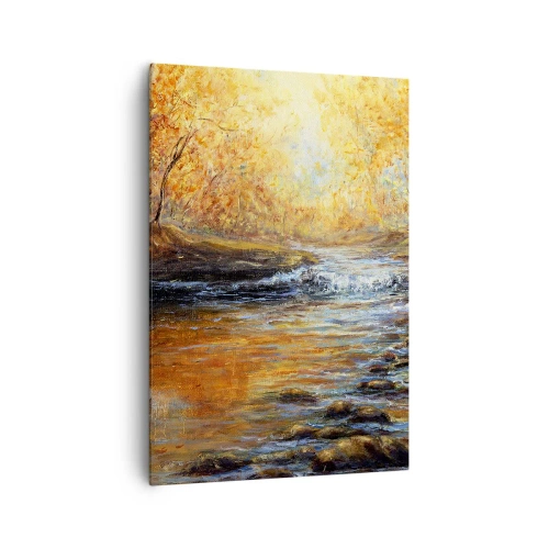 Canvastavla - Bild på duk - Gyllene bäck - 70x100 cm