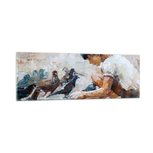 Glastavla - Bild på glas - Minst och gulligast - 90x30 cm