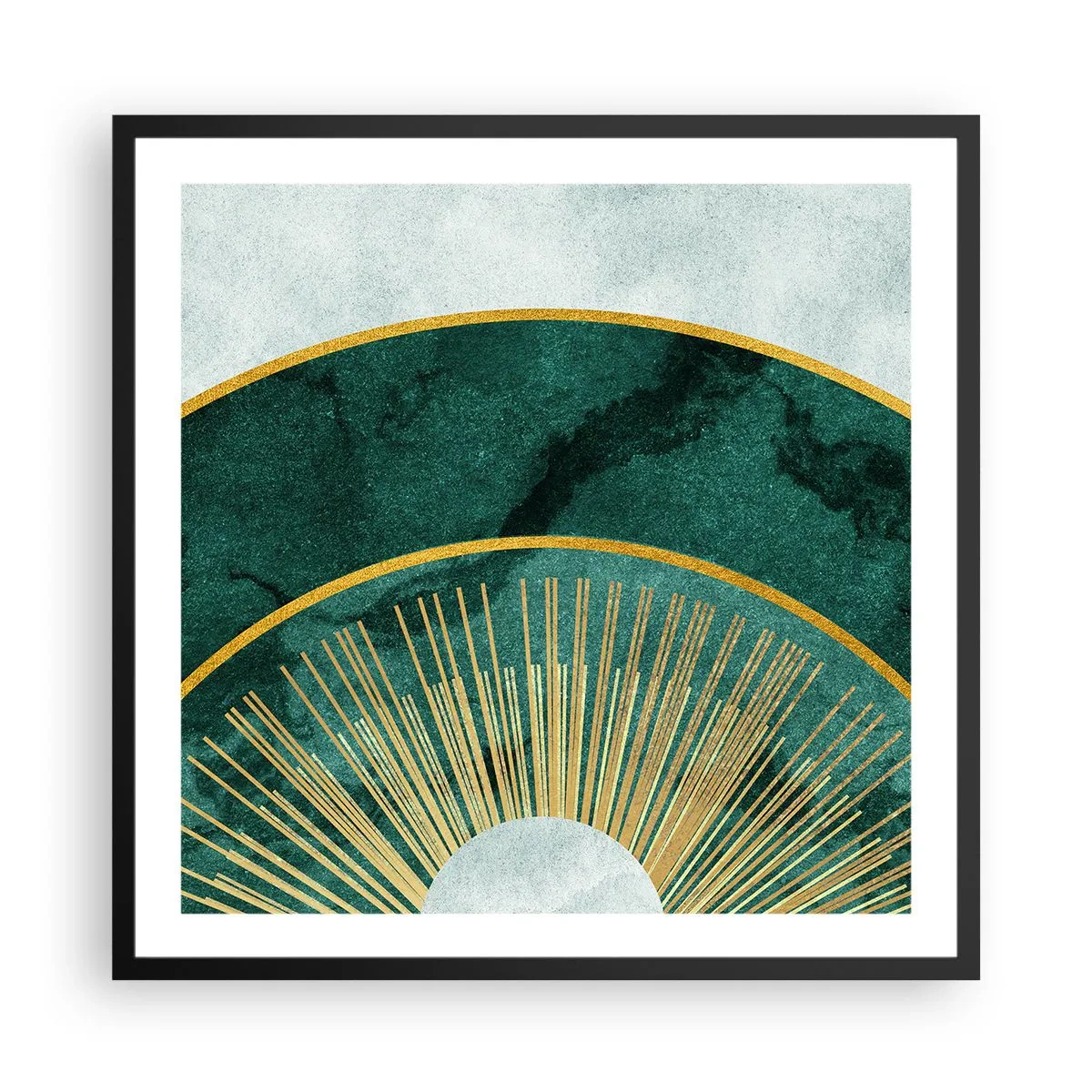 Affisch i svart ram - Ett annorlunda solsystem - 60x60 cm