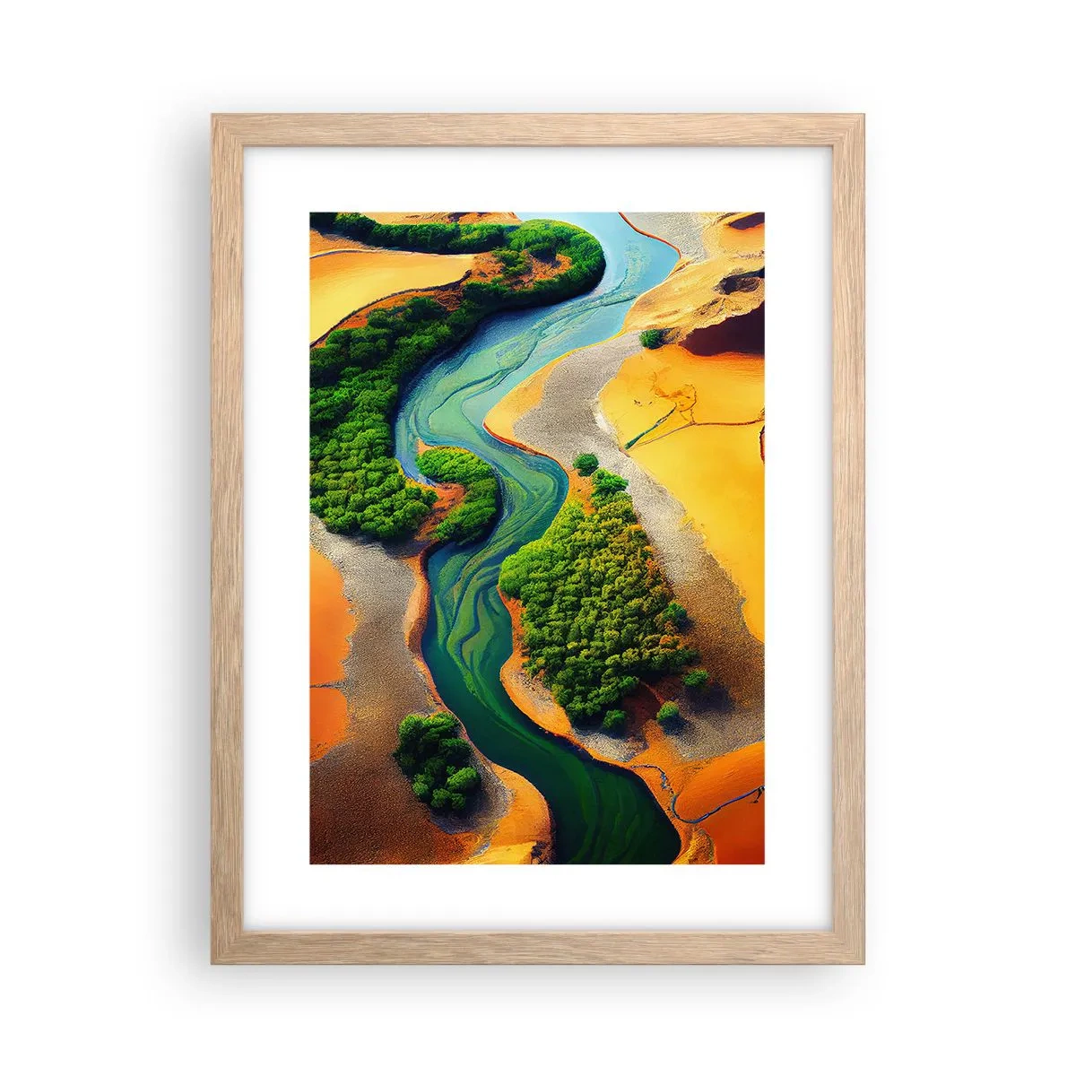 Affisch i ram av ljusek - Livgivande flod - 30x40 cm