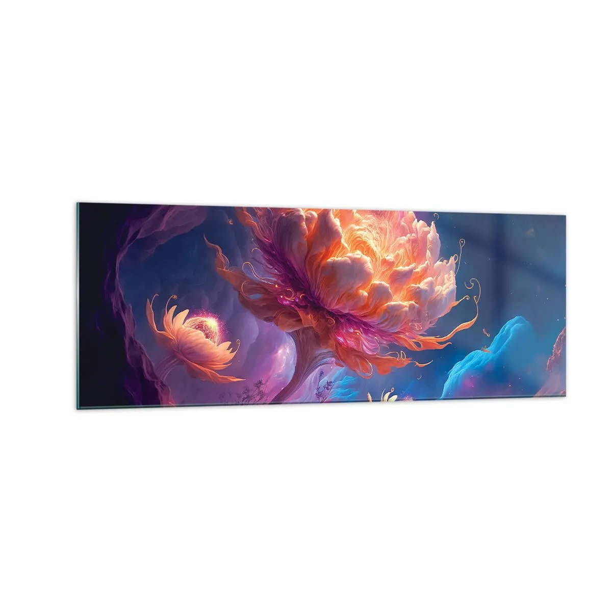 Glastavla - Bild på glas - En annan värld - 140x50 cm