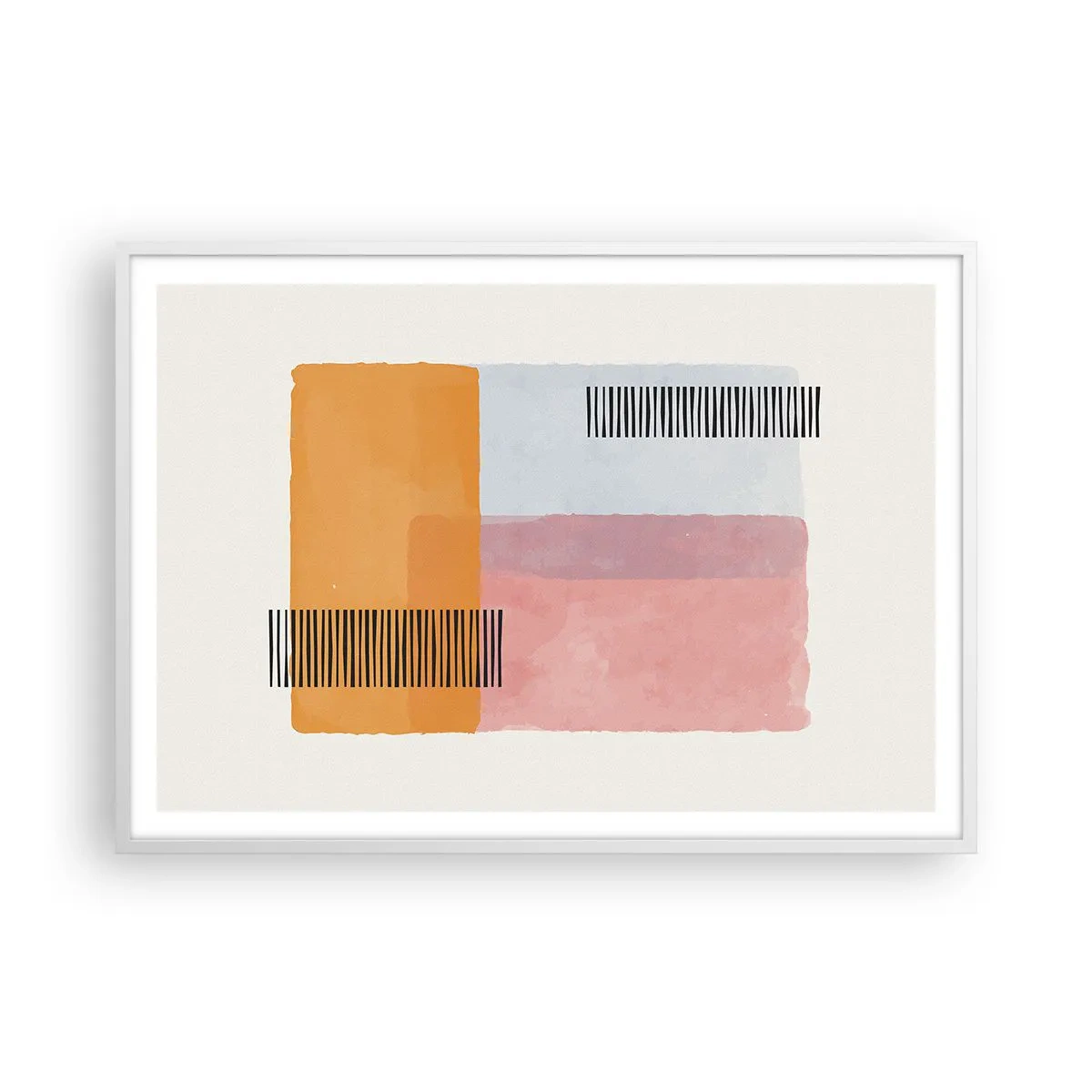 Affisch i vit ram - Från hörna till hörna - 100x70 cm