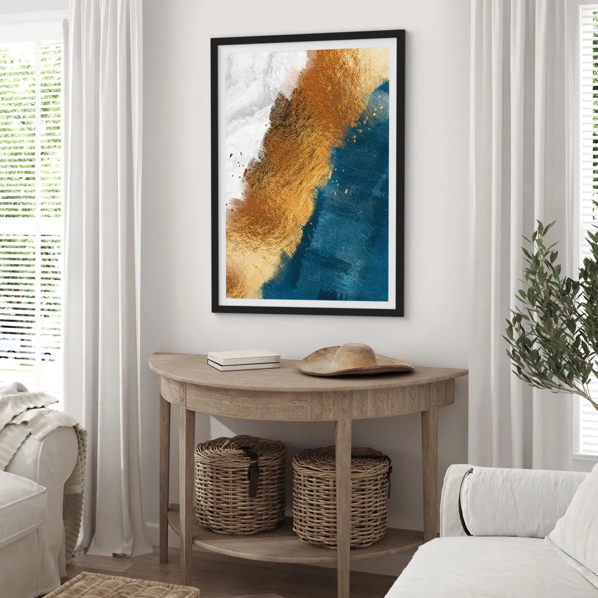 Affisch i svart ram - Sommarens färger - 70x100 cm