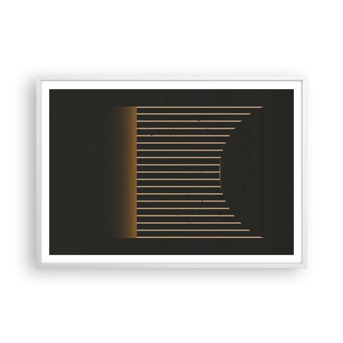 Affisch i vit ram - Utforska mörkret - 100x70 cm