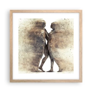 Affisch i ram av ljusek - Uppstådda ur aska för att älska - 40x40 cm