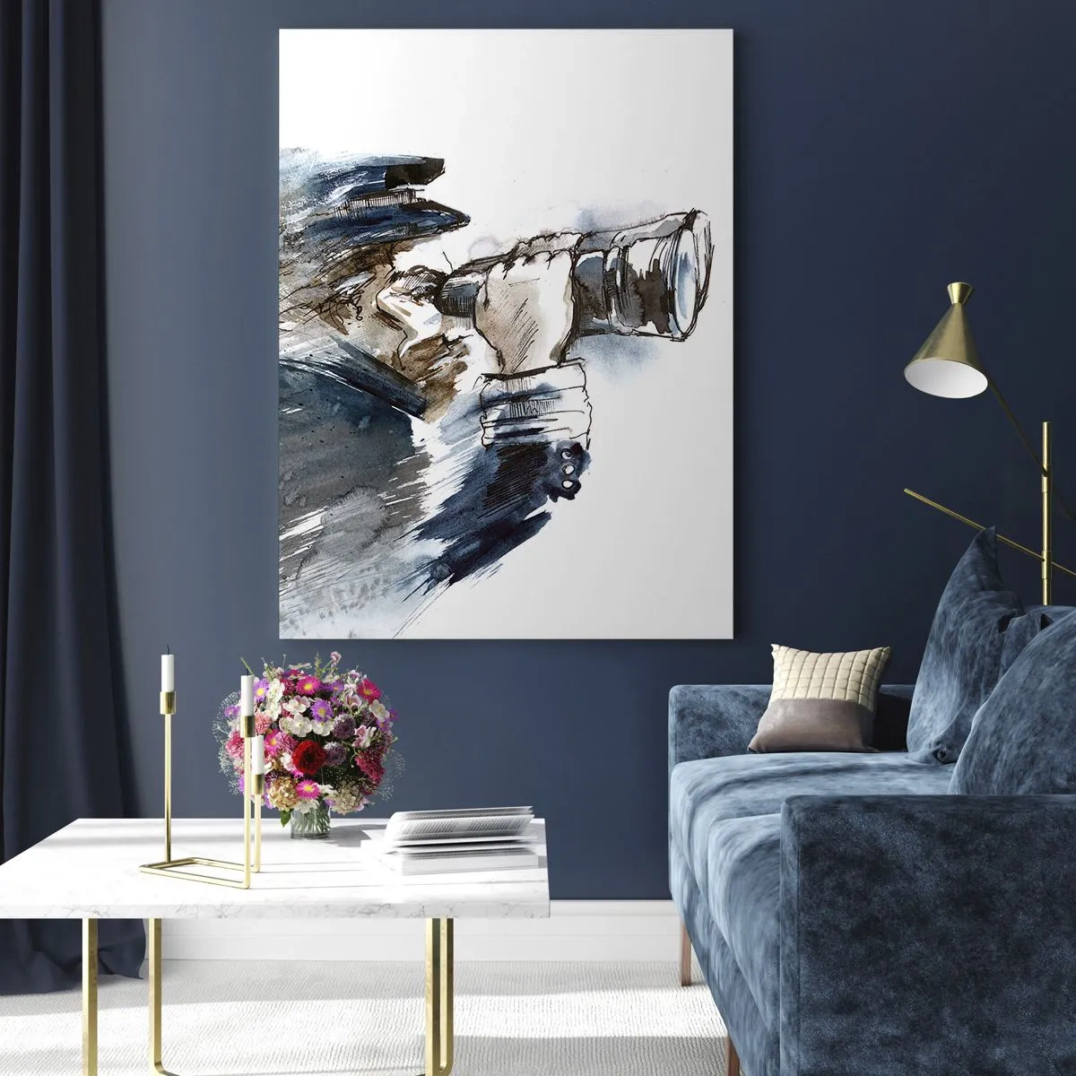 Glastavla - Bild på glas - Tio i Beauforts skala - 50x70 cm