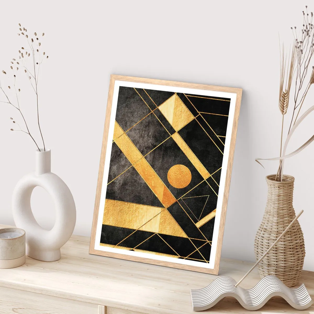 Affisch i ram av ljusek - Öknens sol - 70x100 cm