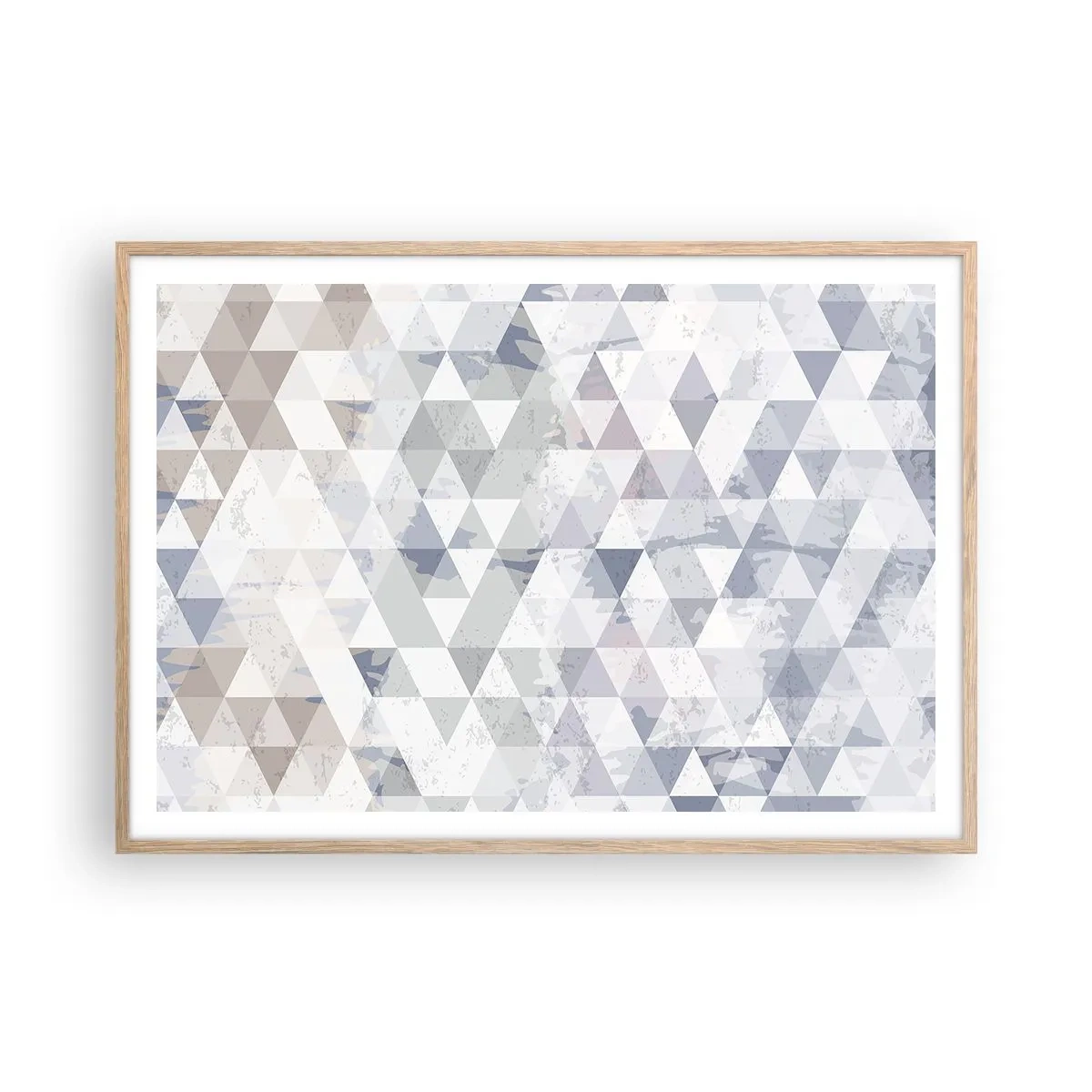 Affisch i ram av ljusek - Trianglar - 100x70 cm