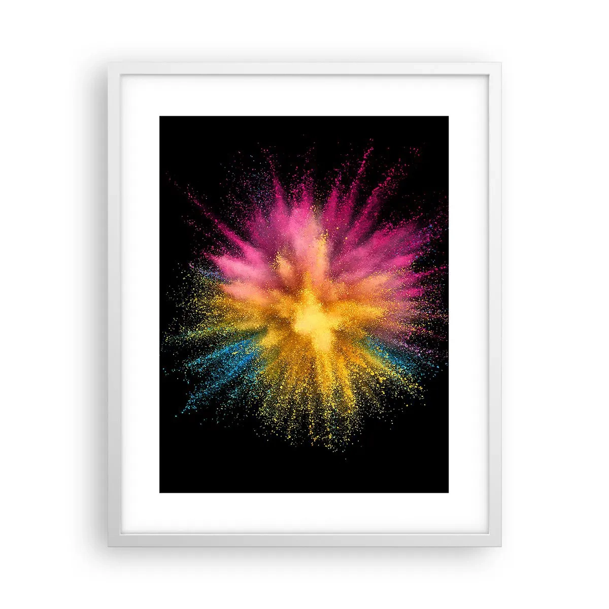 Affisch i vit ram - Färgerna föds  - 40x50 cm