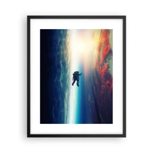 Affisch i svart ram - Stå emot universumet - 40x50 cm